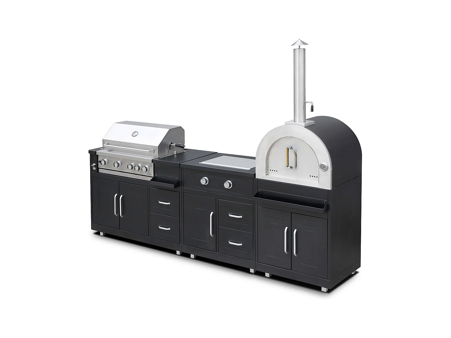 Cuisine d'extérieur 3 éléments de cuisson