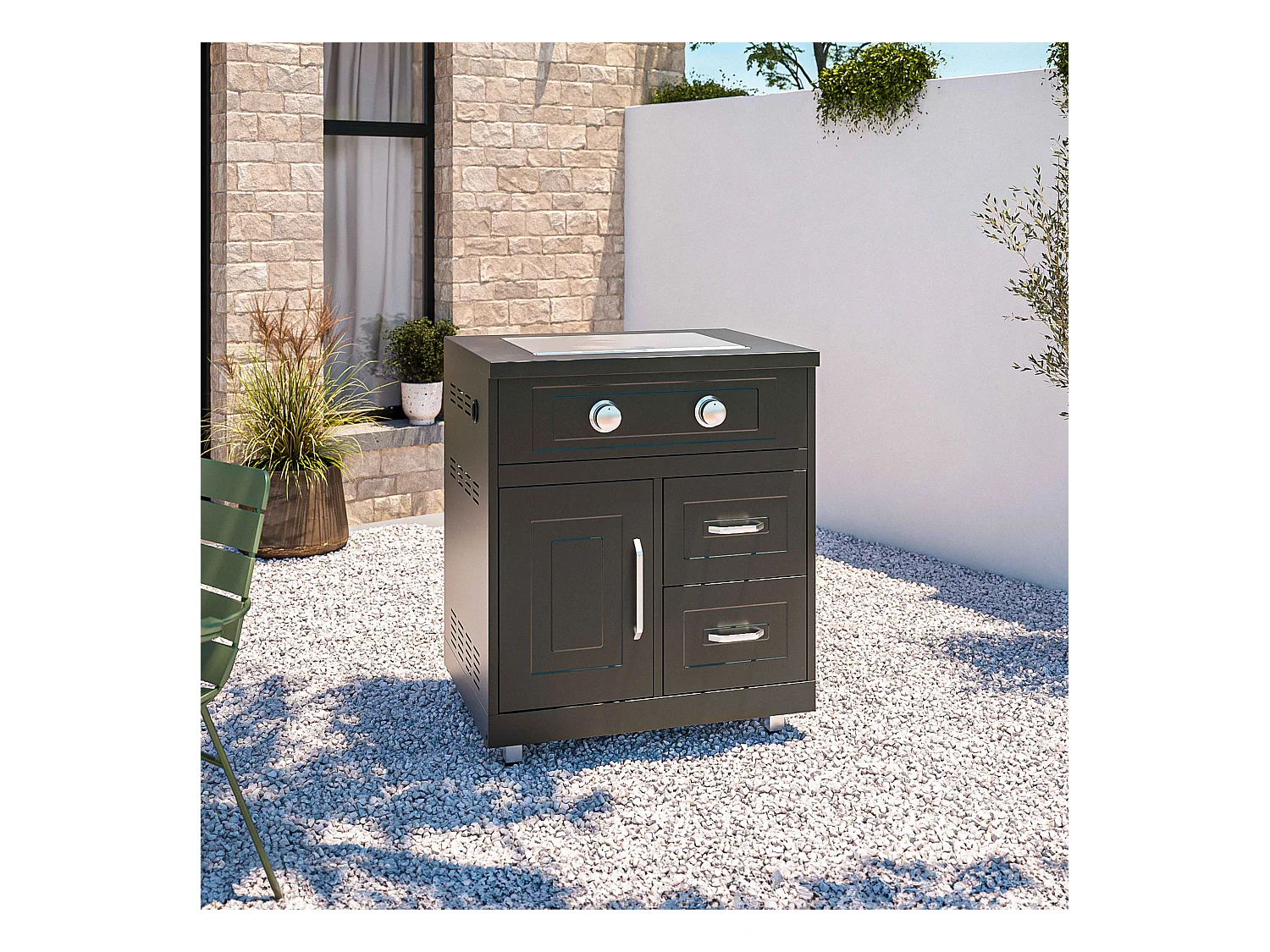 Cuisine d'extérieur 3 éléments de cuisson