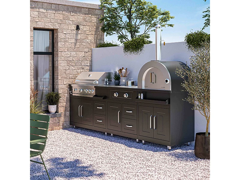 Cuisine d'extérieur 3 éléments de cuisson