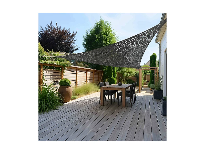 Voile d'ombrage camouflage triangulaire