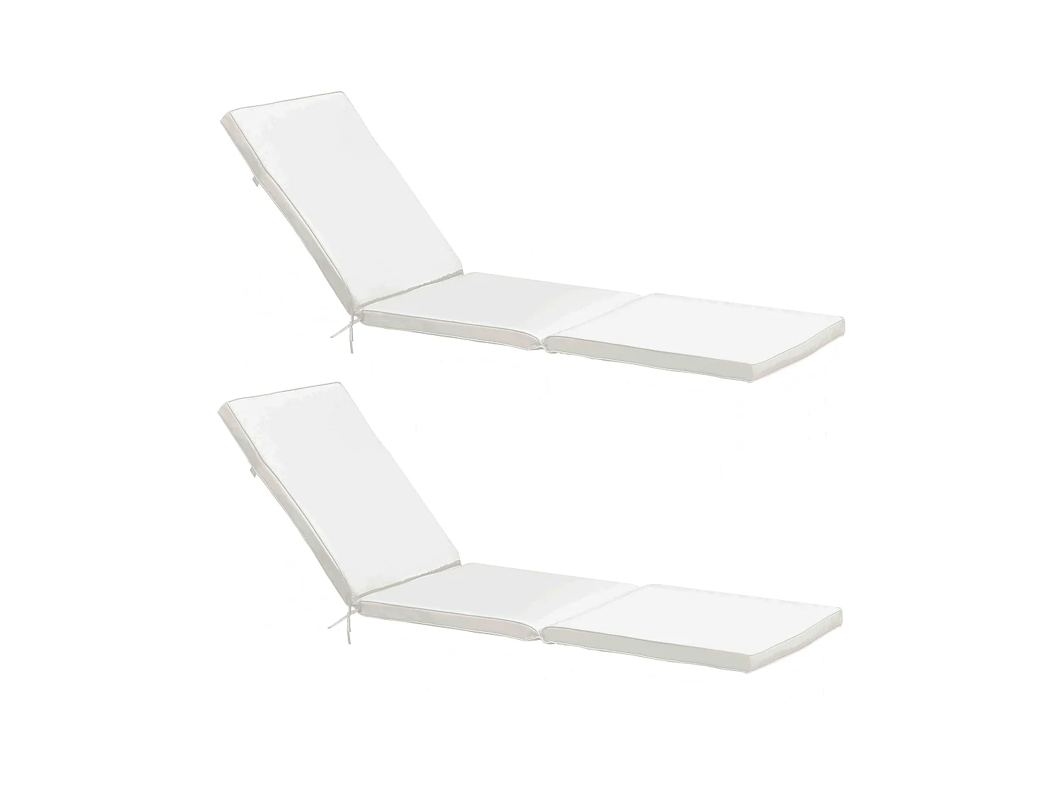 Lot de 2 coussins bain de soleil polyester écru 186 x 53 x 5 cm - Picchu