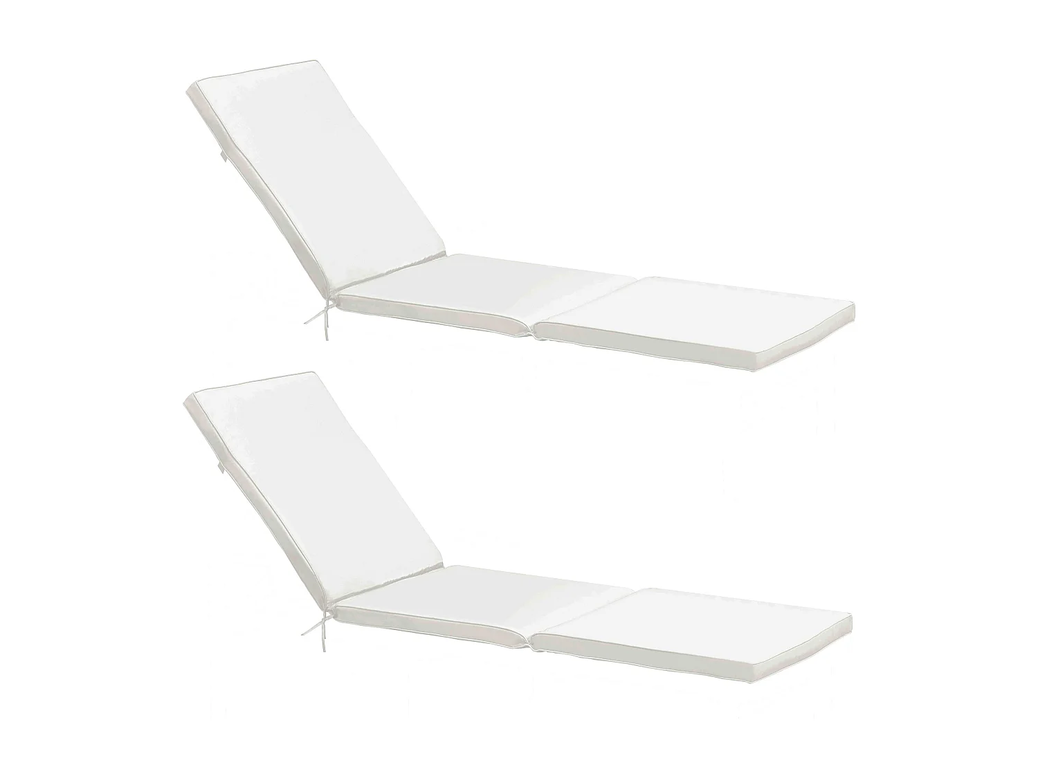 Lot de 2 coussins bain de soleil polyester écru 186 x 53 x 5 cm - Picchu