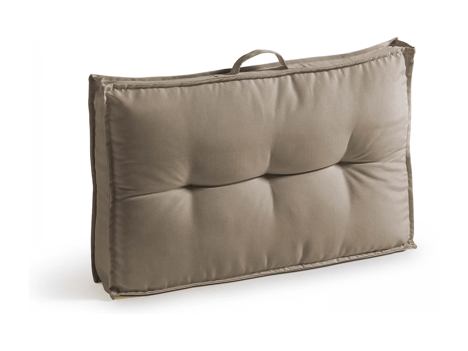 Coussins pour palette matelassés taupe