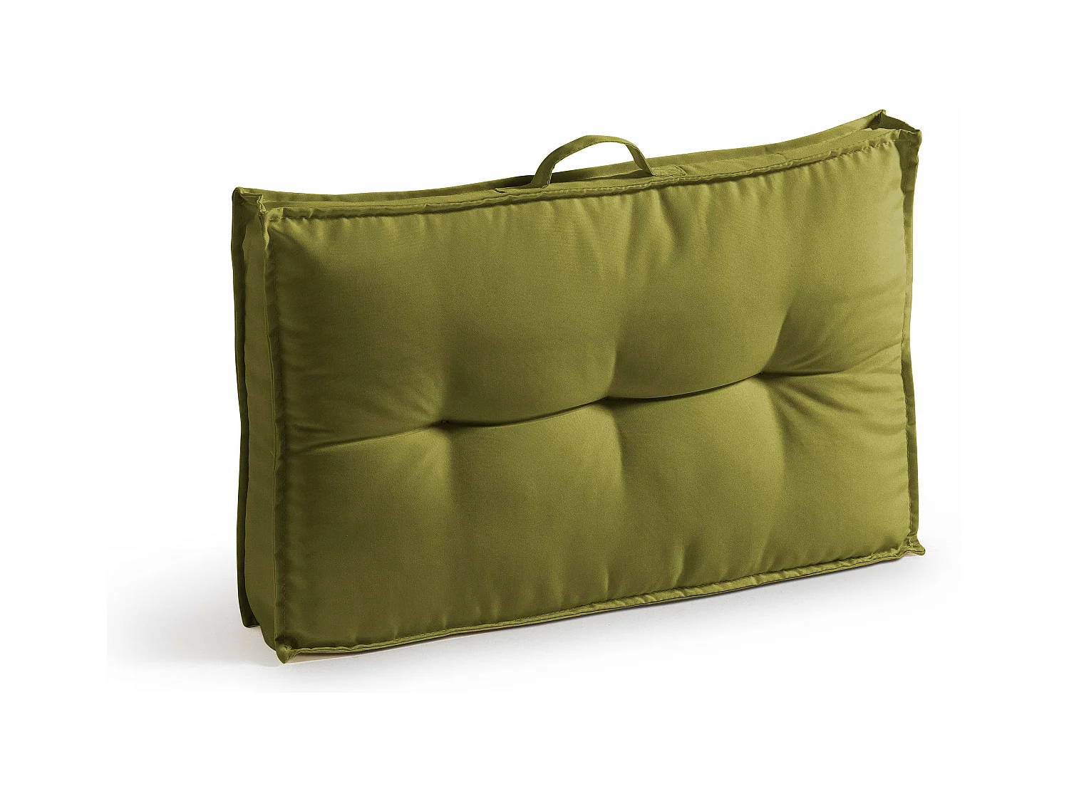 Coussin d'extérieur matelassé vert 60 x 40cm