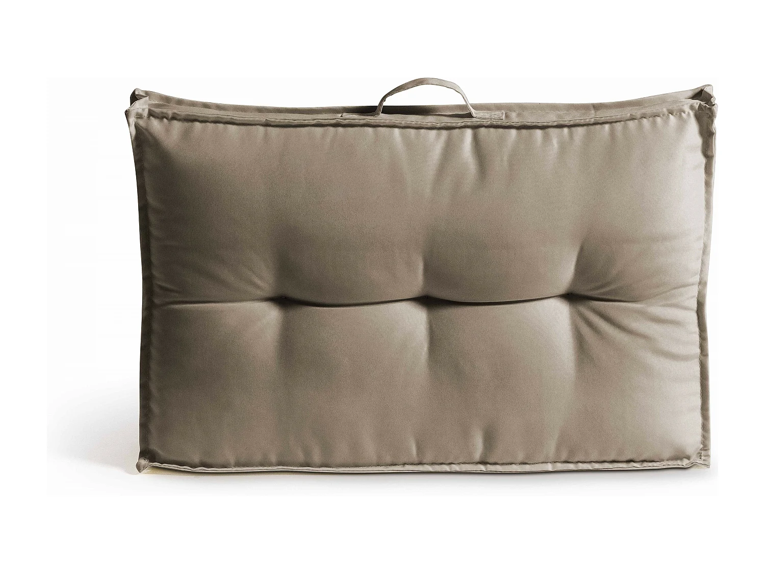 Coussin d'extérieur matelassé taupe 60 x 40cm