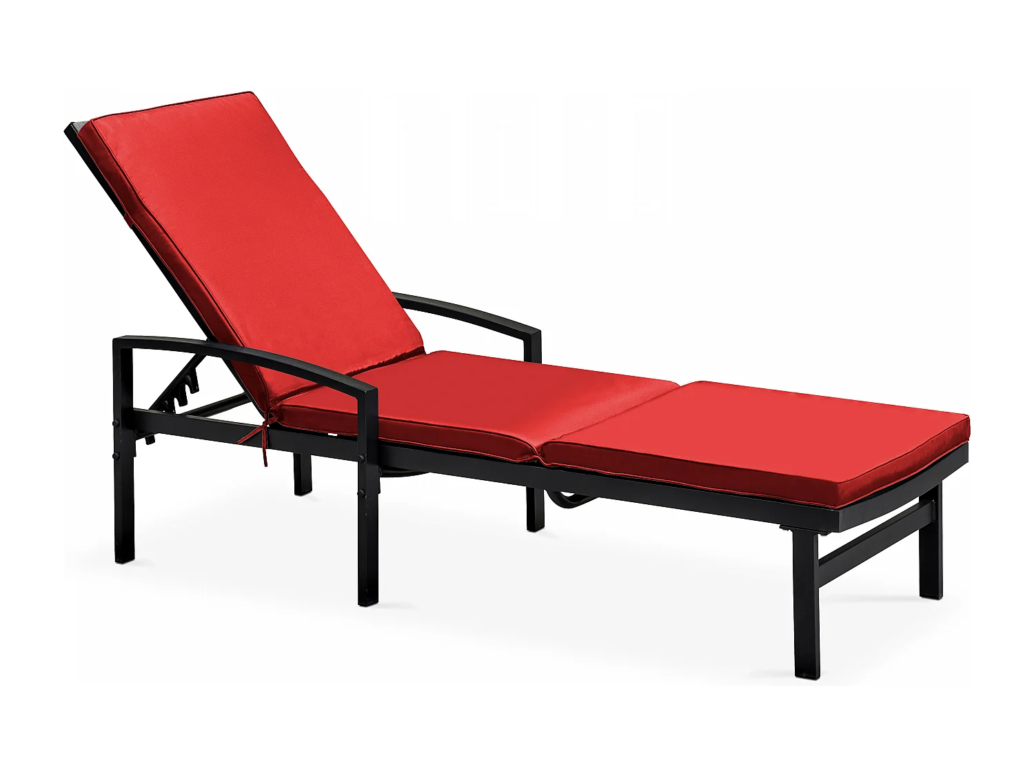 Lot de 2 coussins bain de soleil polyester rouge 186 x 53 x 5 cm - Picchu