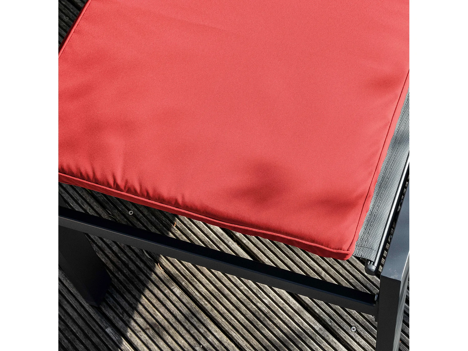 Lot de 2 coussins bain de soleil polyester rouge 186 x 53 x 5 cm - Picchu