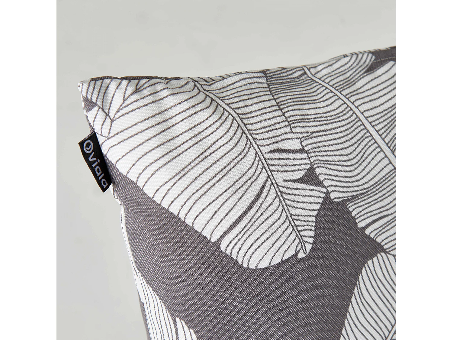 Lot de 2 petits coussins polyester gris 40 x 20 x 8 cm