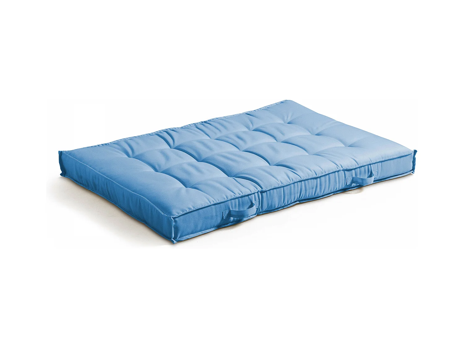 Coussin pour palette matelassé bleu 120 x 80cm