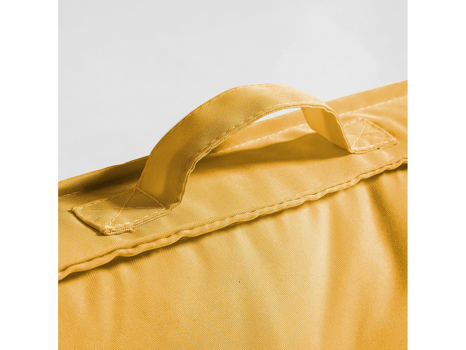 Lot 2 coussins palette dossier polyester jaune 60x40x12 cm