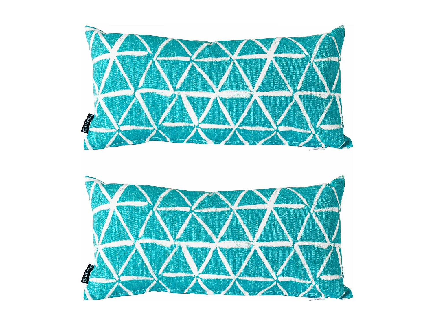 Lot de 2 petits coussins polyester vert 40 x 20 x 8 cm