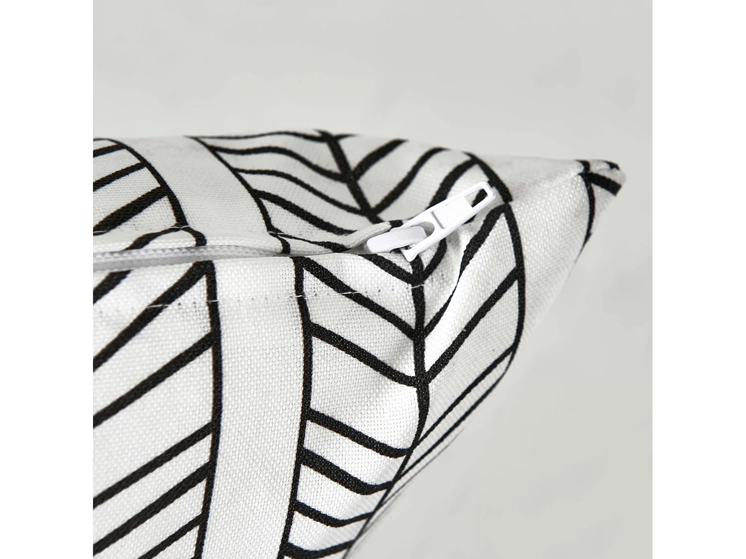 Lot de 2 petits coussins polyester blanc 40 x 20 x 8 cm