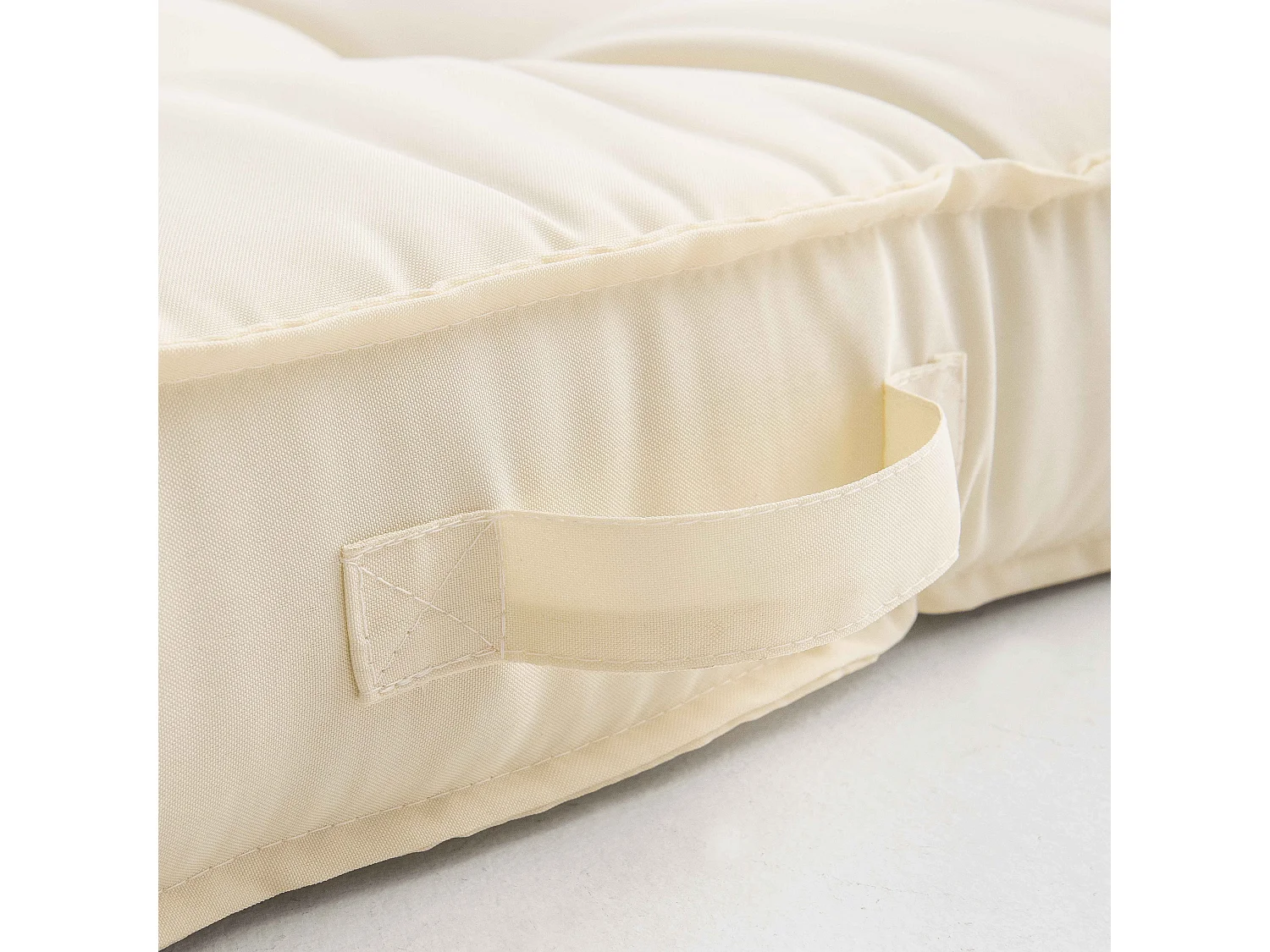 Coussin pour palette matelassé écru 120x80cm