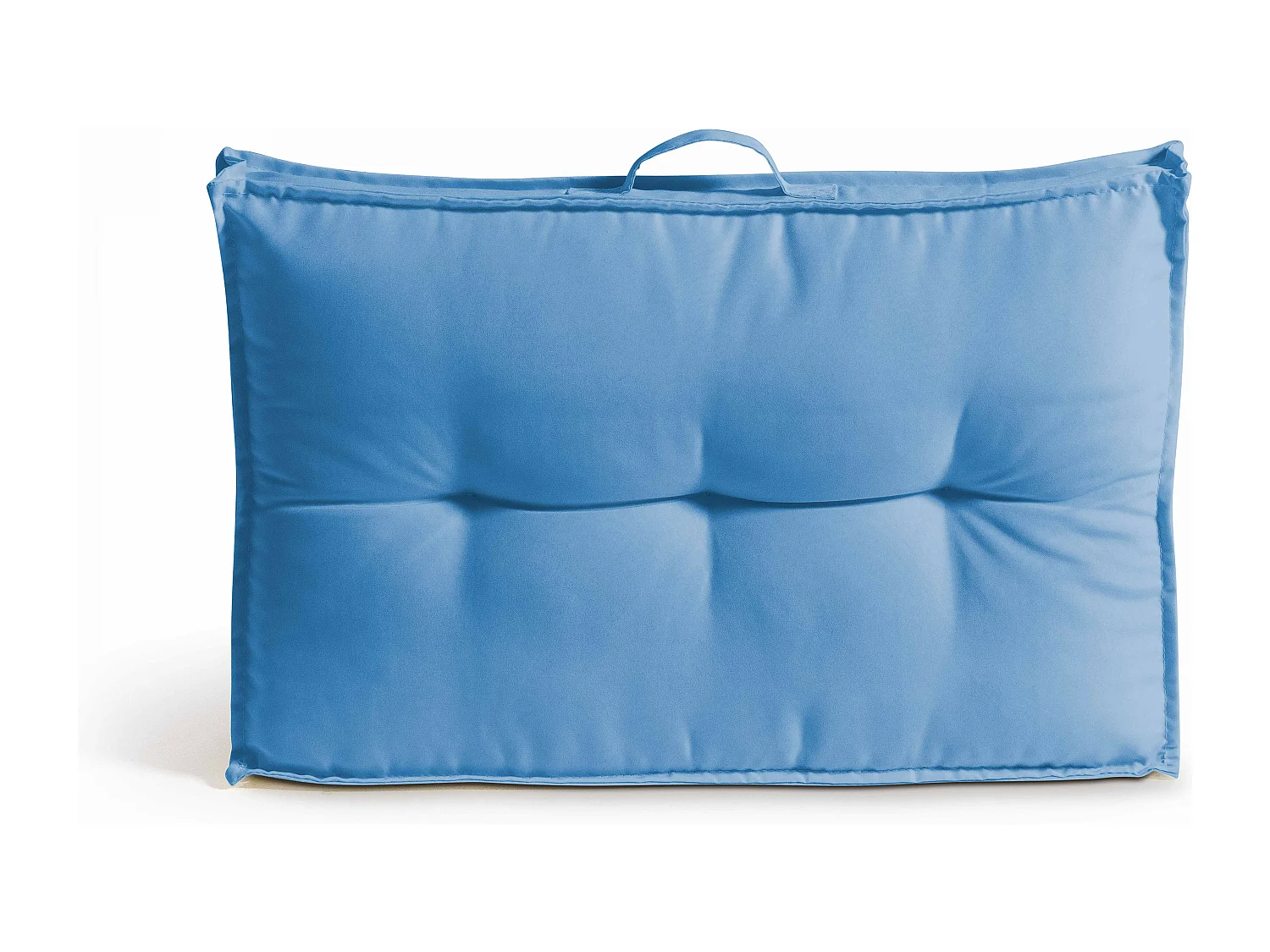 Coussin d'extérieur matelassé bleu 60 x 40cm