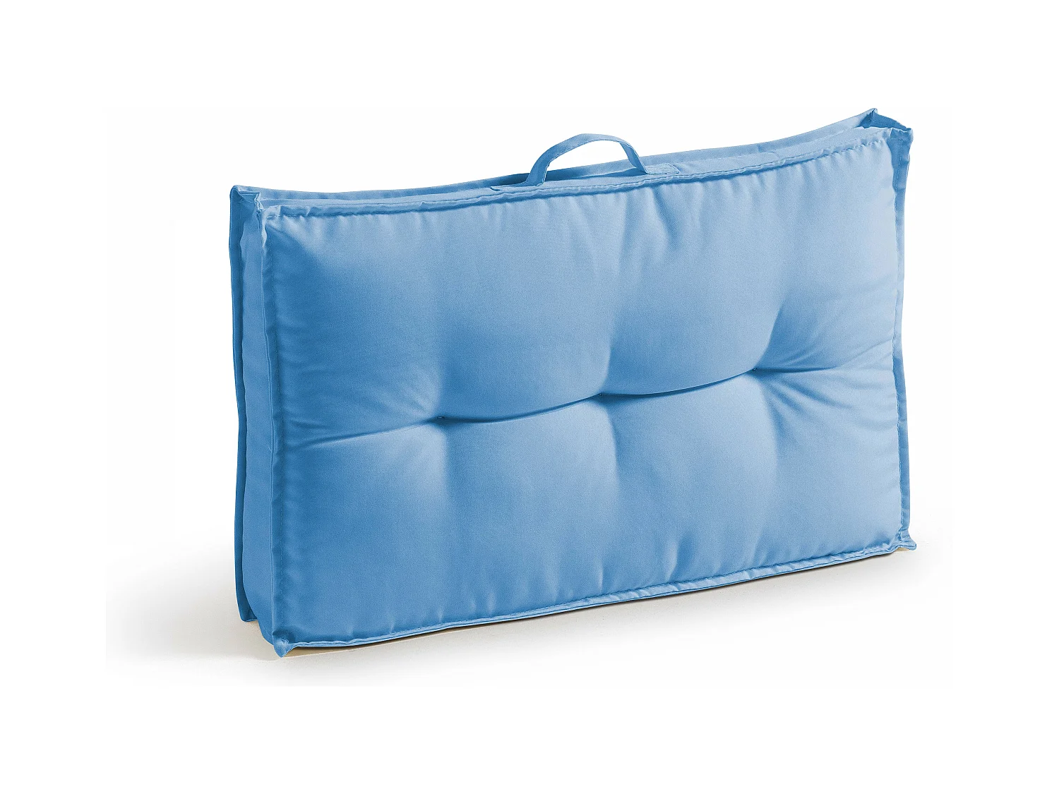 Coussin d'extérieur matelassé bleu 60 x 40cm