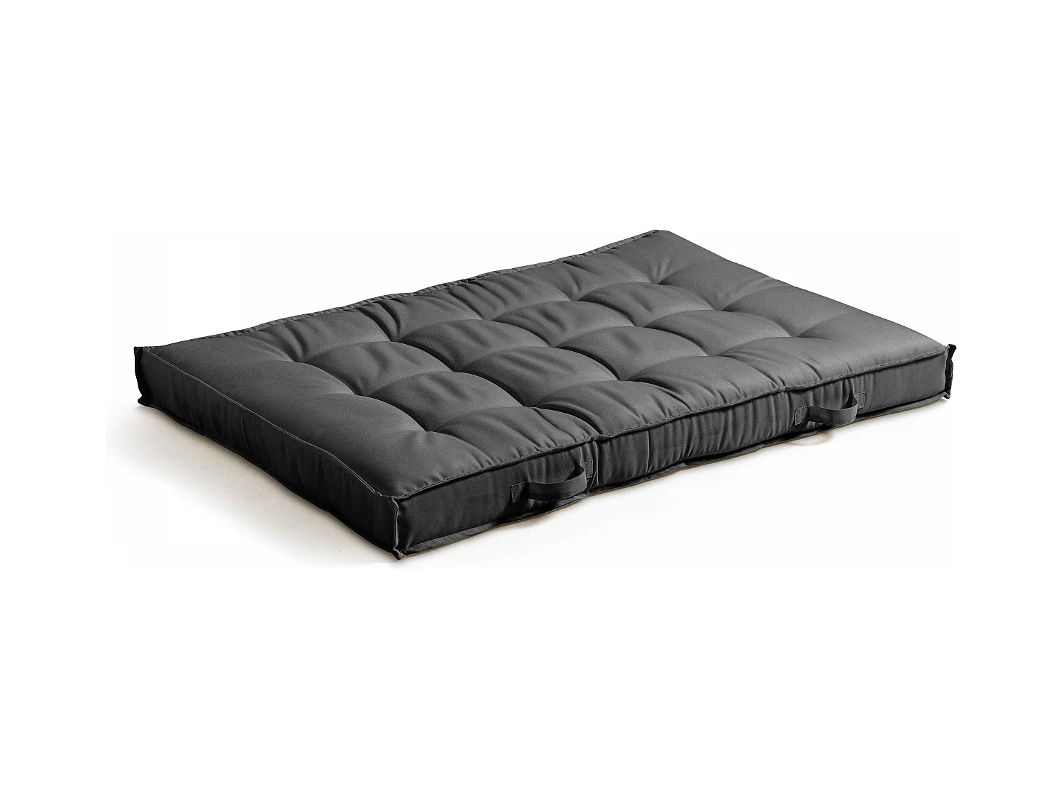 Coussin pour palette matelassé anthracite 120x80cm