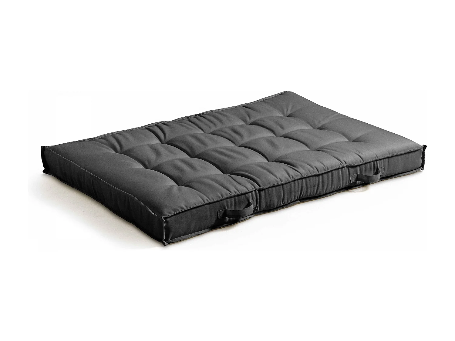 Coussin pour palette matelassé anthracite 120x80cm