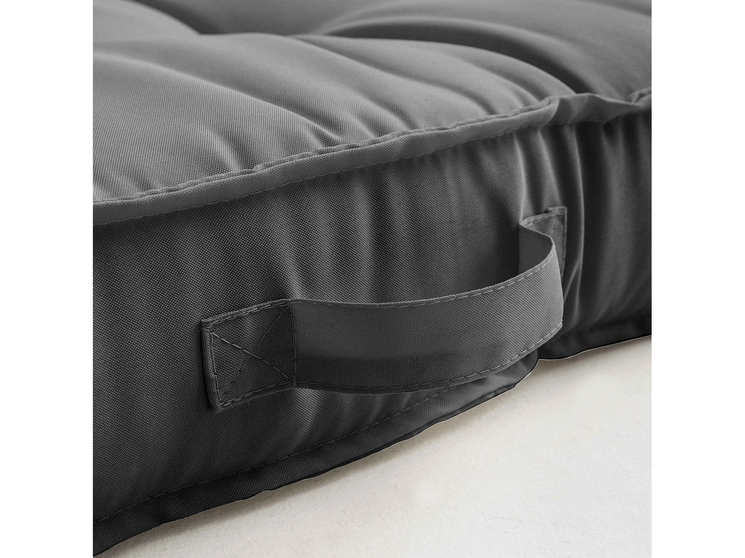 Coussin pour palette matelassé anthracite 120x80cm