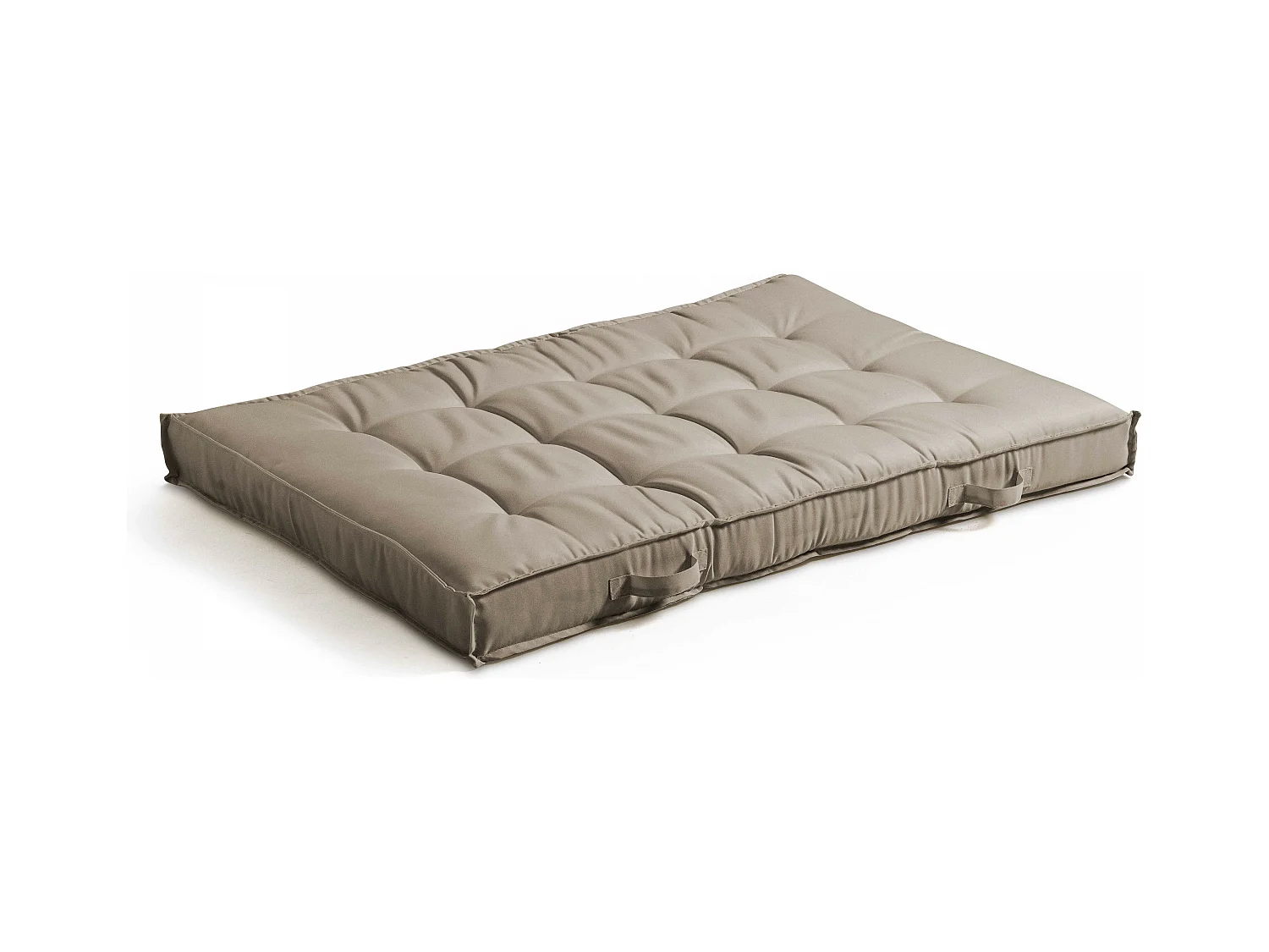 Coussin pour palette matelassé taupe 120 x 80cm