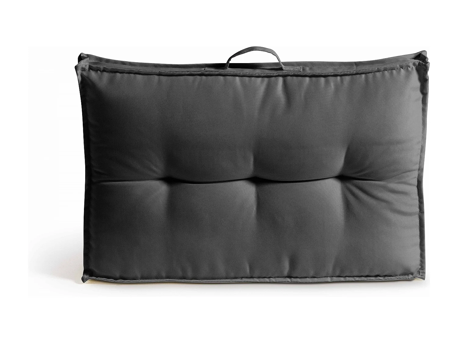 Coussin d'extérieur matelassé anthracite 60 x 40cm