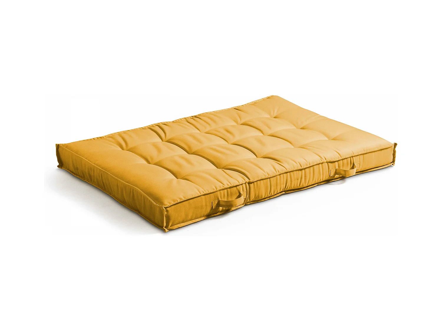 Coussin pour palette matelassé jaune 120 x 80cm