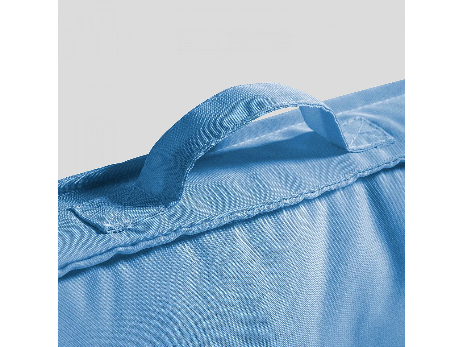 Lot 2 coussins palette dossier polyester bleu 60x40x12 cm