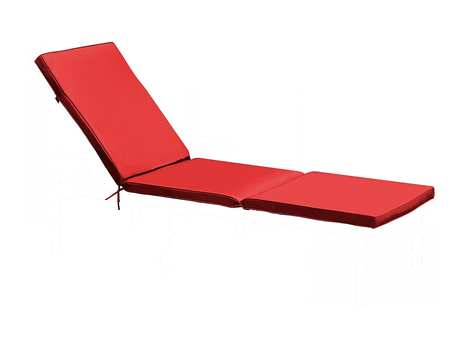 Coussin pour bain de soleil rouge 186 x 53 x 5 cm - Picchu