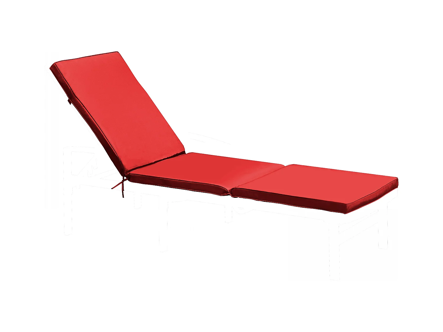 Coussin pour bain de soleil rouge 186 x 53 x 5 cm - Picchu