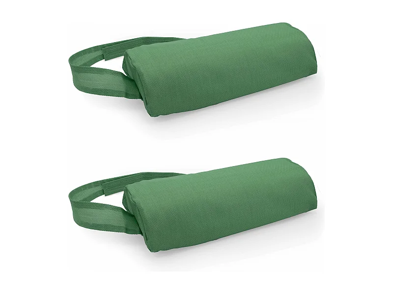Lot de 2 repose-têtes pour bain de soleil textilène vert cactus - Kildy