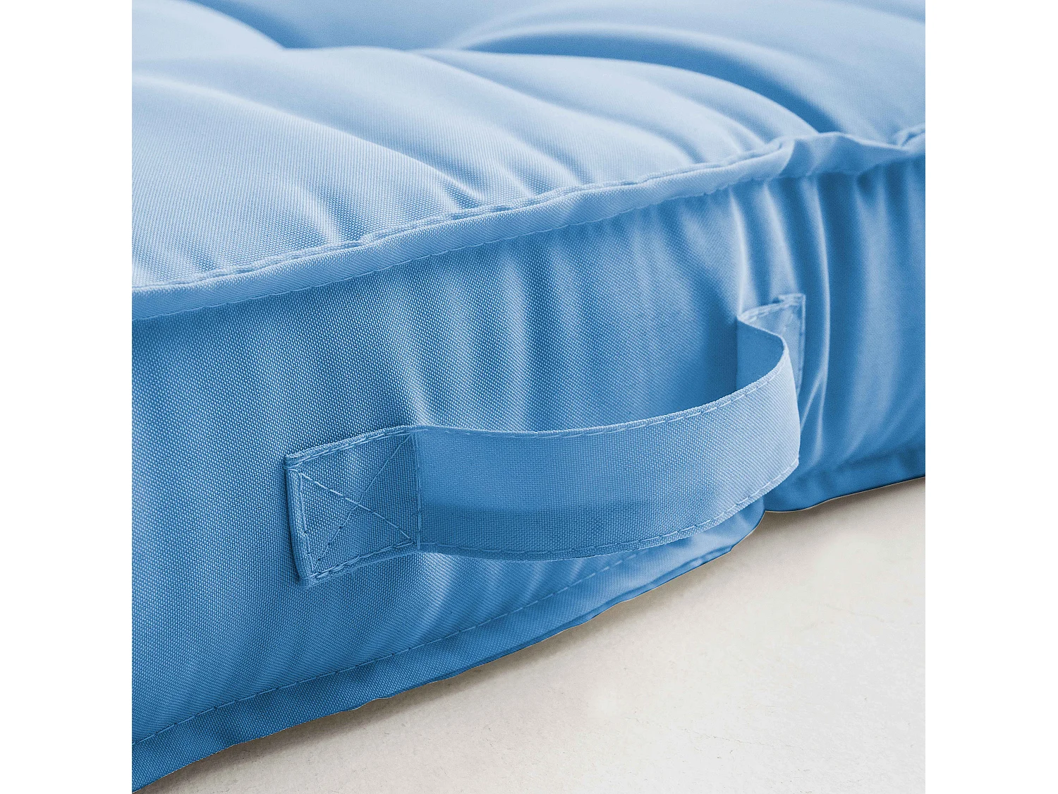 Coussins pour palette matelassés bleu