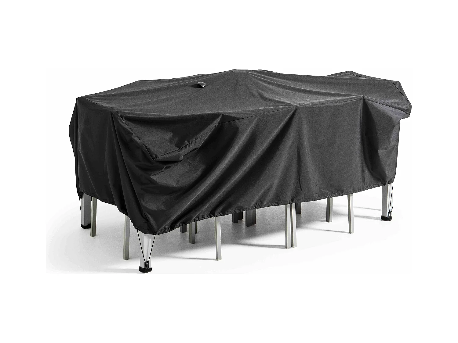 Housse de table de jardin noire 200 x 130 cm
