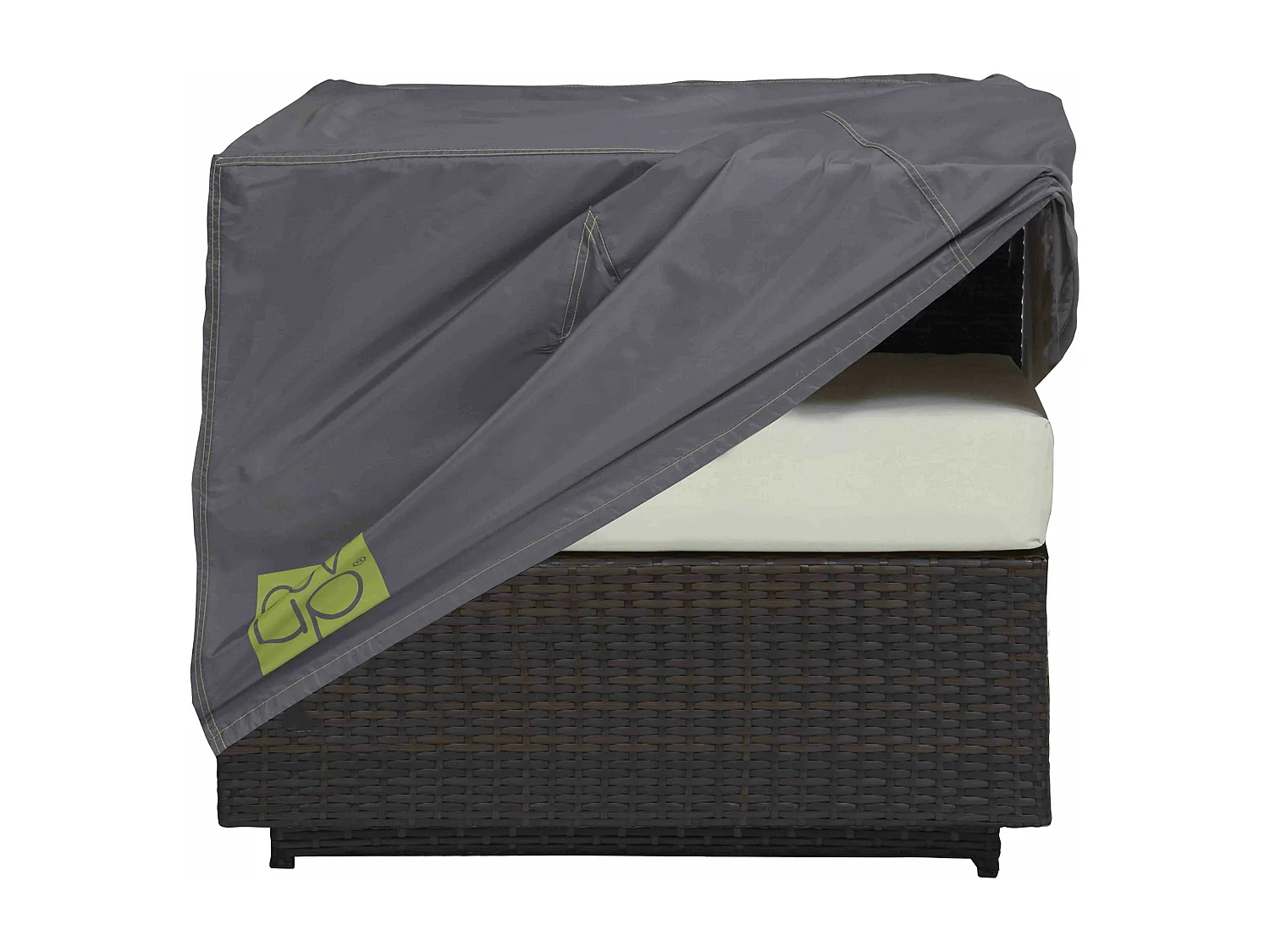 Housse de fauteuil de jardin polyester gris