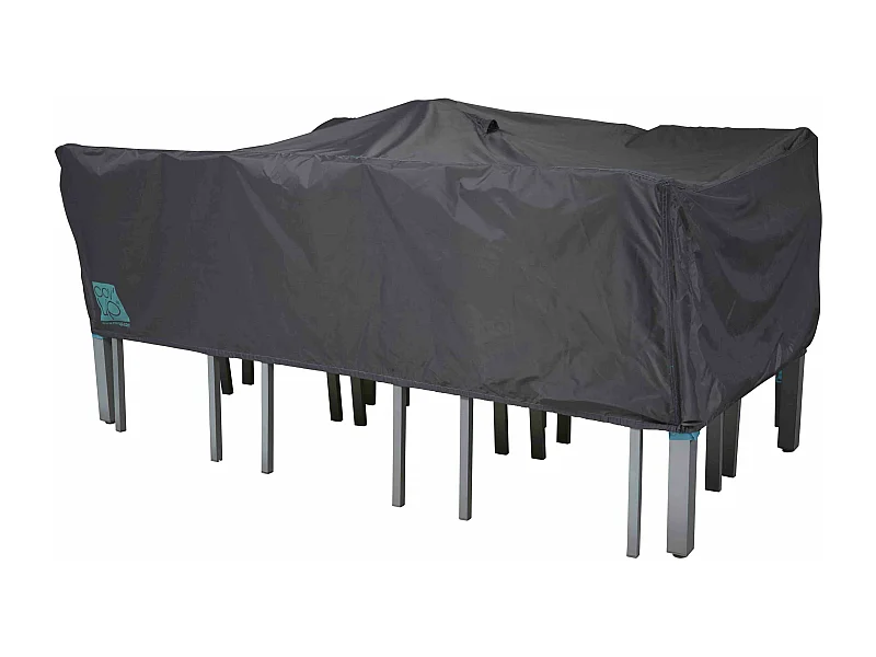 Housse de table de jardin rectangulaire grise 200 x 130 cm