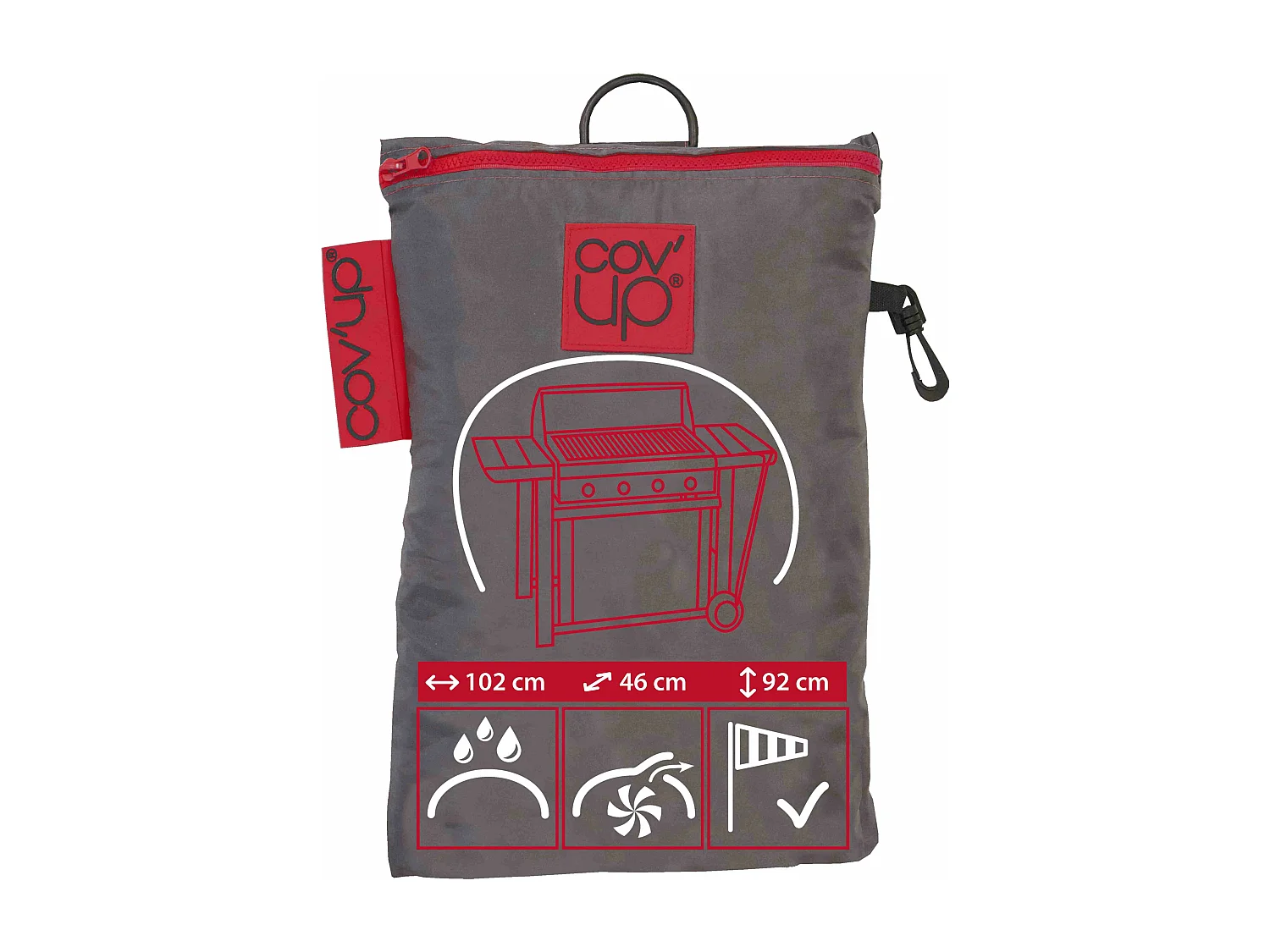 Hoes voor barbecue L 102 x 46 cm, Cov'Up