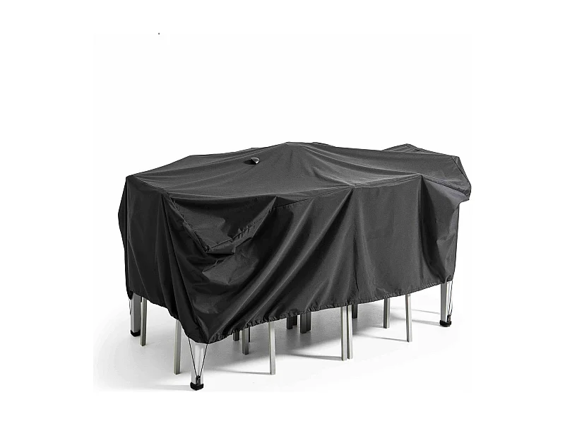 Housse de table de jardin noire 170 x 110 cm