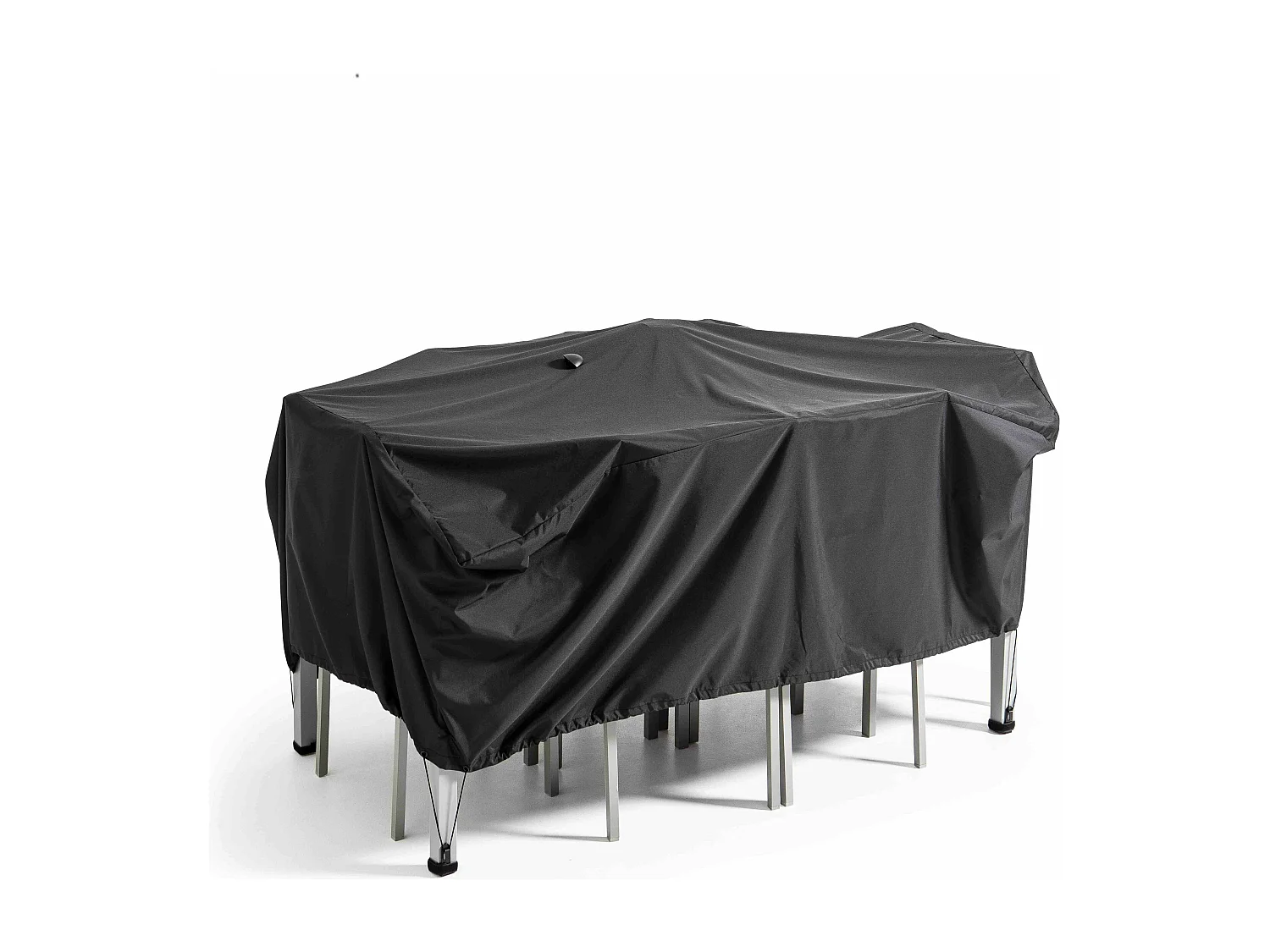 Housse de table de jardin noire 170 x 110 cm