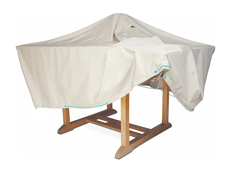 Housse de table de jardin 170 x 110 cm taupe