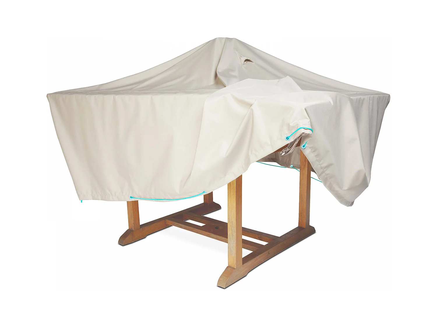 Housse de table de jardin 170 x 110 cm taupe
