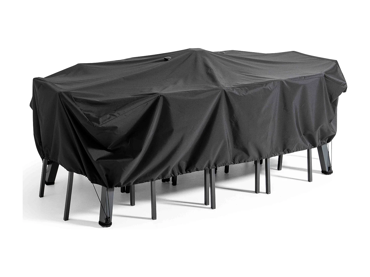 Housse de table de jardin noire 240 x 130 cm