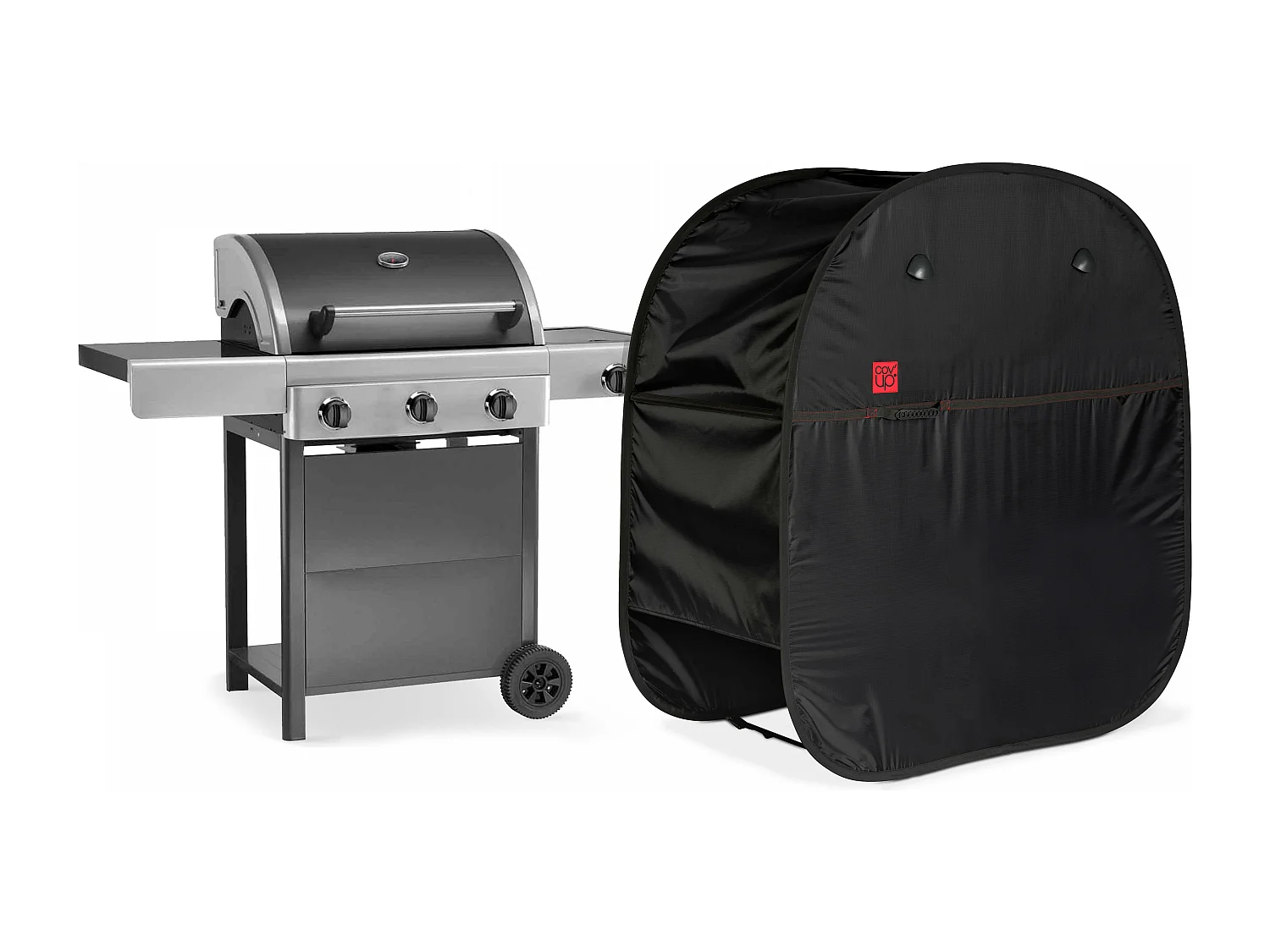 Housse de protection Pop'Up pour barbecue m en polyester noir