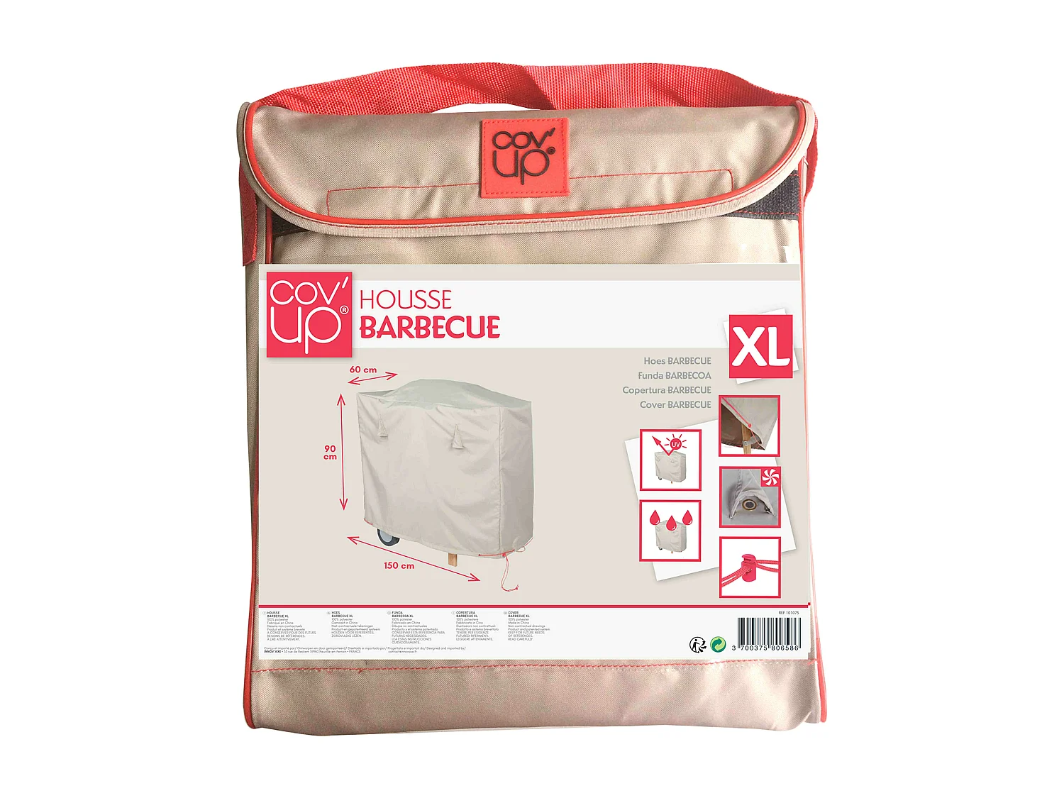 Housse de protection pour Barbecue (150 x 60 x 90 cm)