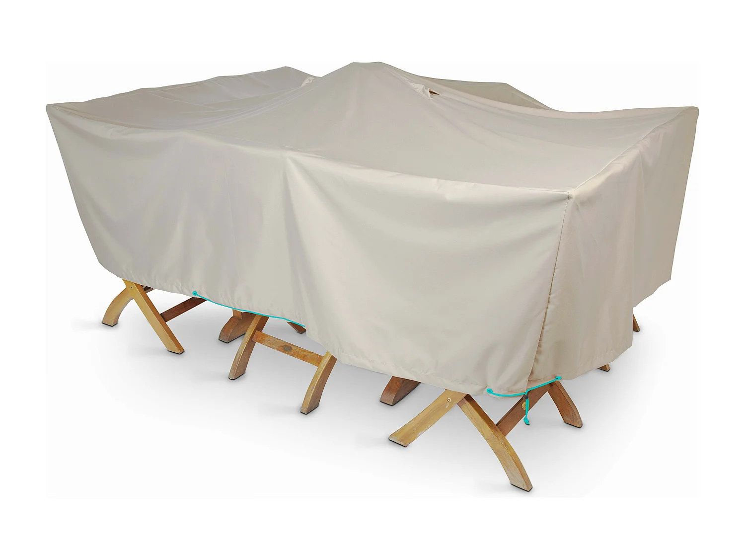 Housse table de jardin 200 x 130 cm taupe