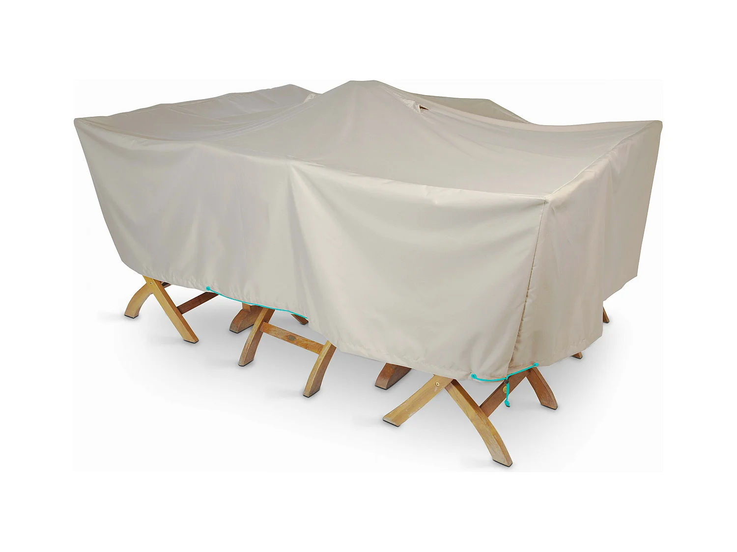 Housse table de jardin 200 x 130 cm taupe