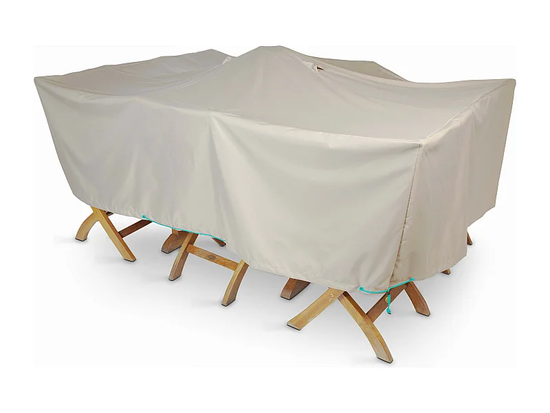 Housse table de jardin 200 x 130 cm taupe