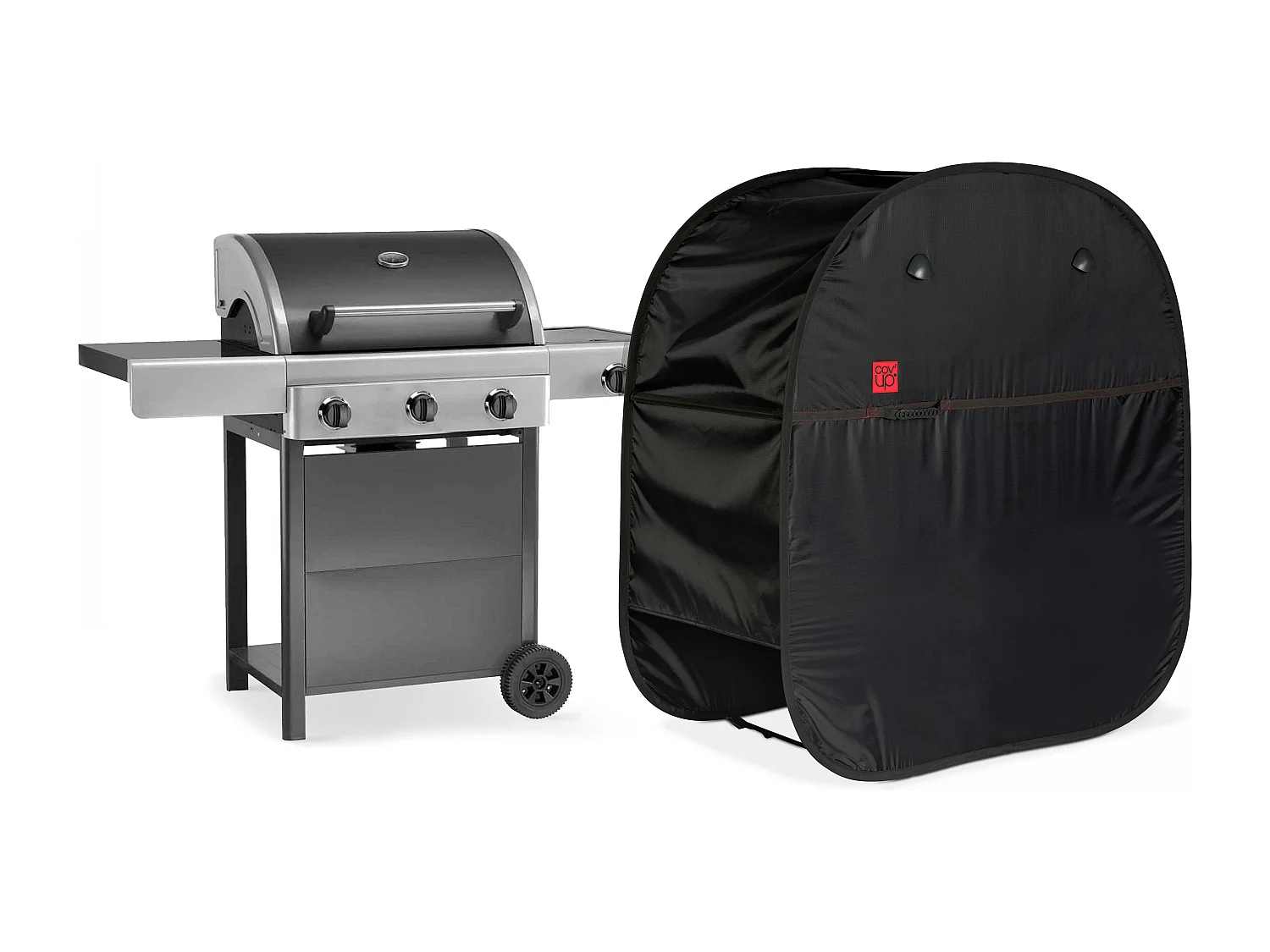 Housse de protection Pop'Up pour barbecue xl en polyester noir