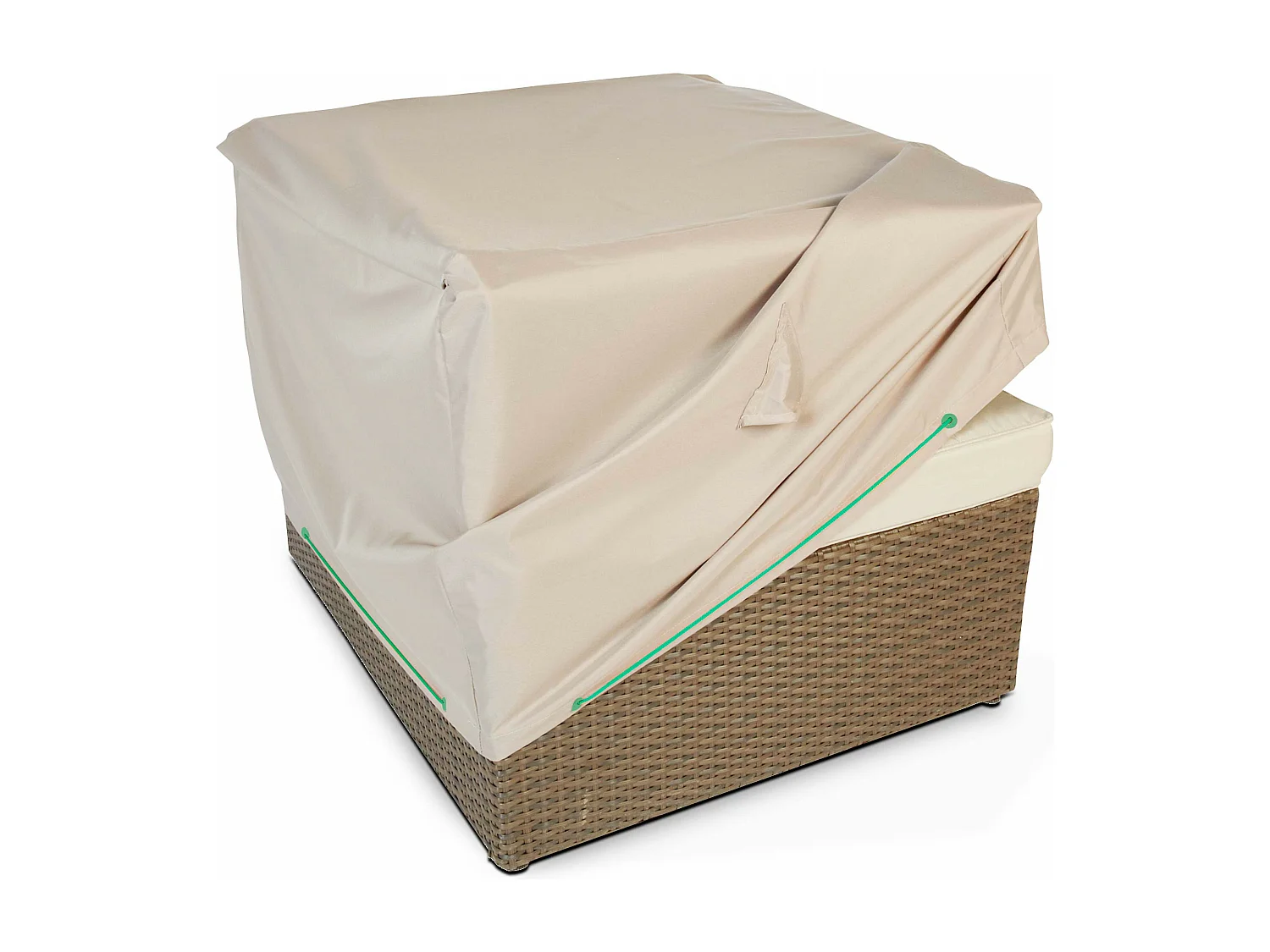 Housse de protection pour fauteuil de jardin taupe