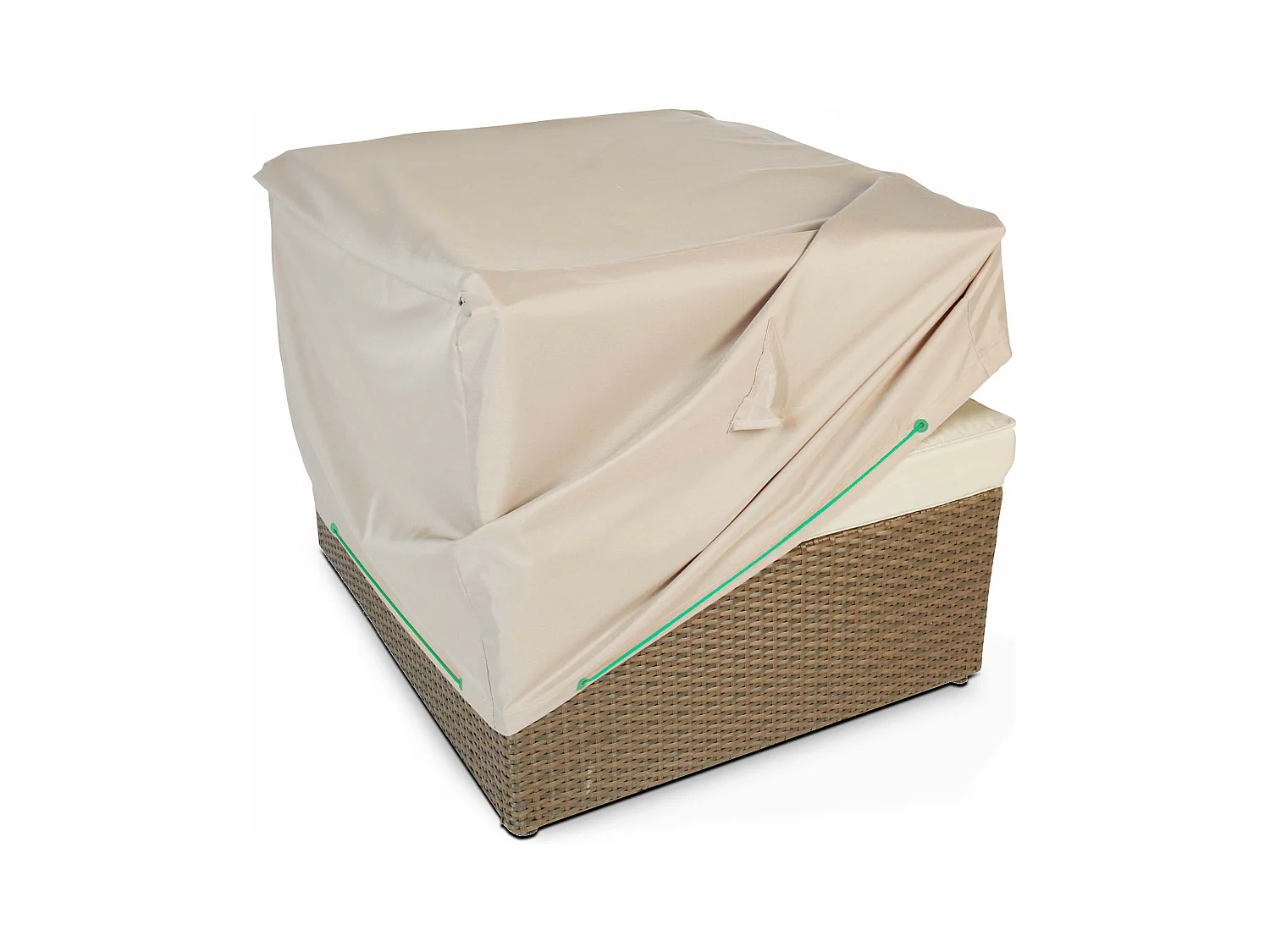 Housse de protection pour fauteuil de jardin taupe