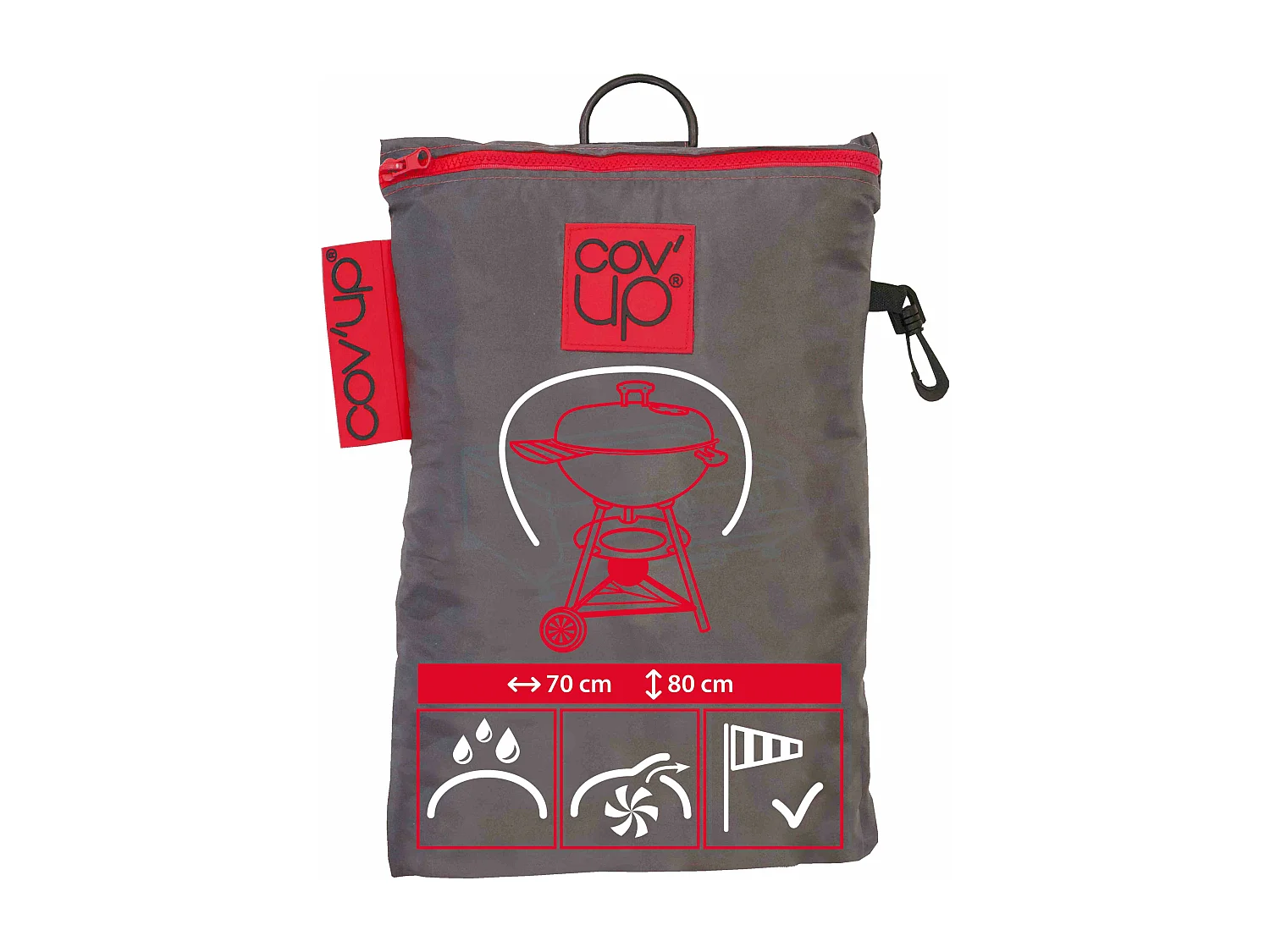 Housse de protection pour barbecue rond (70 x 80 cm)