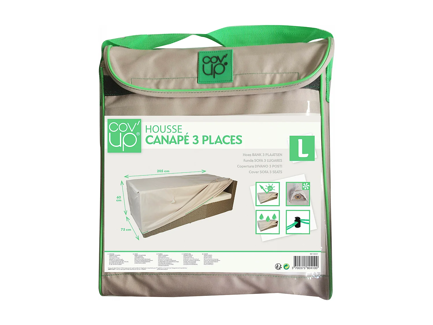 Housse de protection pour canapé 3 places