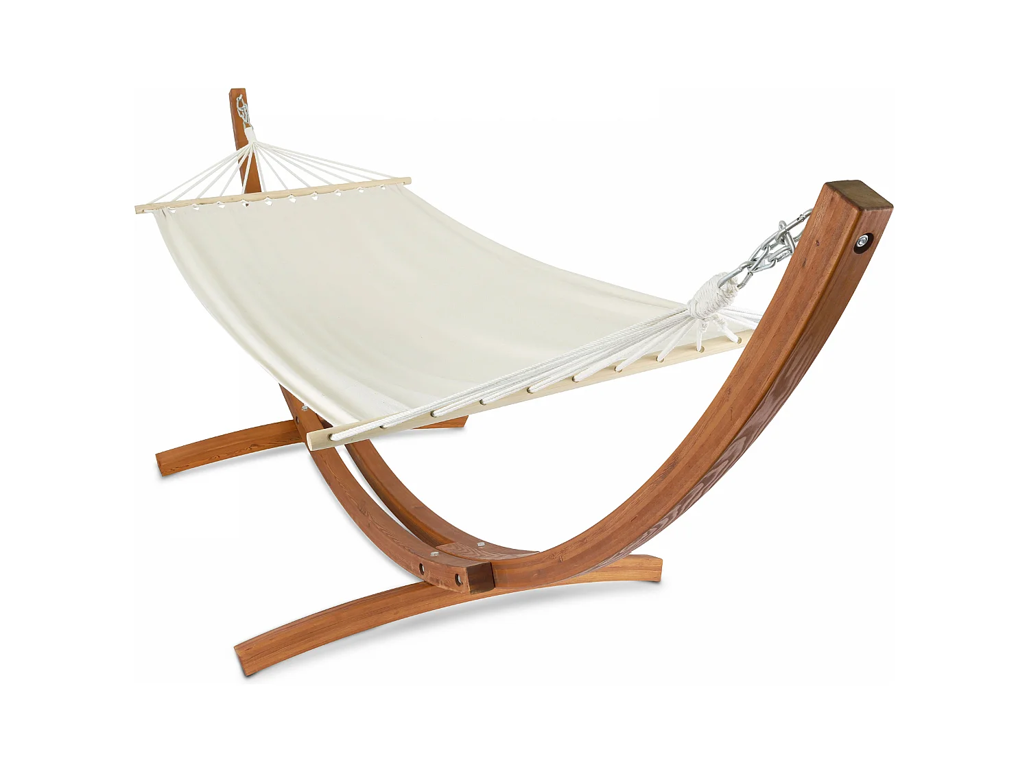 Hamac avec support en bois blanc